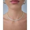 PAVOI 14K Gold Plated Pear Cubic Zirconia Tennis Necklace for Women – Tennis Chain Necklace – Sizes 15″ and 18″(White Gold)