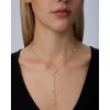PAVOI Waterproof Lariat Long Necklaces for Women -14K Gold Plated Y Chain Lariat Necklace with Cubic Zirconia – Stainless Steel Drop Chain Trendy Jewelry