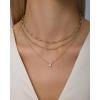 PAVOI Waterproof Layered Necklaces for Women – 14K Gold Plated Multi Layered Chain and Pendant with Cubic Zirconia – Stainless Steel Trendy Gold Necklace Stack(White Gold)