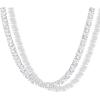 PAVOI 14K Gold Plated Pear Cubic Zirconia Tennis Necklace for Women – Tennis Chain Necklace – Sizes 15″ and 18″(White Gold)