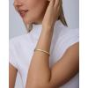 PAVOI Waterproof Bangle Bracelets for Women – 14K Gold Plated Dainty Quilted Hinged Bangle Stack – Stainless Steel Gold Bracelet Trendy Fashion Jewelry(Yellow Gold)