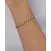 PAVOI Waterproof Curb Chain Bracelet for Women – 14K Gold Plated Adjustable Chain Gold Bracelets for Women with Cubic Zirconia – Stackable Stainless Steel Trendy Summer Jewelry(Yellow Gold)
