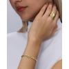 PAVOI Waterproof Curb Chain Bracelet for Women – 14K Gold Plated Adjustable Chain Gold Bracelets for Women with Cubic Zirconia – Stackable Stainless Steel Trendy Summer Jewelry(Yellow Gold)