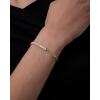 PAVOI 14K Gold Plated Paperclip Tennis Bracelets for Women – Link Chain Gold Bracelet for Women with Cubic Zirconia – Adjustable Trendy Bridal Jewelry(White Gold)