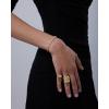 PAVOI 14K Gold Plated Paperclip Tennis Bracelets for Women – Link Chain Gold Bracelet for Women with Cubic Zirconia – Adjustable Trendy Bridal Jewelry(Yellow Gold)