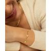 PAVOI 14K Gold Plated Matching Heart Charms Solitaire Bracelet Set for Women | Adjustable Valentines Day Love Friendship Two Bracelet Pack(Hearts)