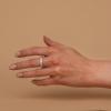 PAVOI 14K Gold Plated Eternity Ring for Women – Statement Eternity Band Rings with Oval Cubic Zirconia – Stackable Wedding Band – Love Engagement Trendy Bridal Jewelry(Rose Gold)