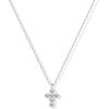 PAVOI 14K Gold Plated Cross Necklace and Earring Set for Women | Cubic Zirconia Religious Faith Jewelry Pack with Pendant Necklace and Stud Earrings(White Gold)