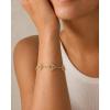 PAVOI 14K Gold Plated Bracelet for Women – Lucky Charm Four Leaf Clover Bracelet Station with Cubic Zirconia – Hypoallergenic Trendy Fashion Stackable Clover Jewelry(White Gold)