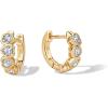 PAVOI 14K Gold Plated Huggie Earrings for Women – Gold Earrings Hoops with Heart Shaped Cubic Zirconia – Hypoallergenic Cartilage Trendy Fashion Huggie Hoop – Dainty Romantic Everyday Jewelry(Yellow Gold)