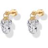 PAVOI 14K Gold Plated Stud Earrings for Women – Dangle Drop Cubic Zirconia Flatback Gold Stud Earrings – Marquise & Pear CZ – Hypoallergenic Multiple Piercing Earscape Trendy Jewelry(Yellow Gold)